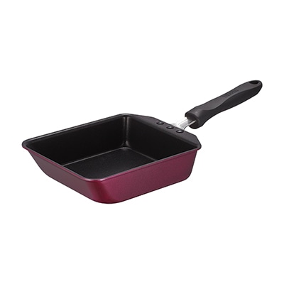 デュラブルシリーズ深型玉子焼きフライパン KFF-015DE レッド(R)※