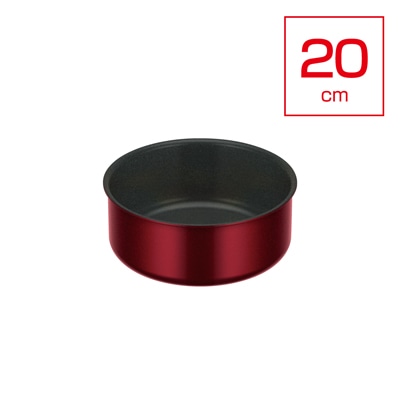 デュラブルシリーズ取っ手のとれる鍋 20cm KOD-020 ディープレッド(DR)