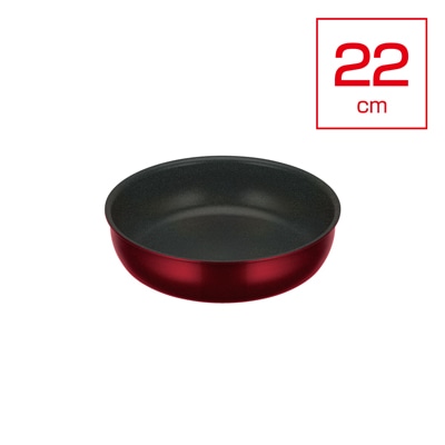 デュラブルシリーズ取っ手のとれるフライパン 22cm KVD-022 ディープレッド(DR)