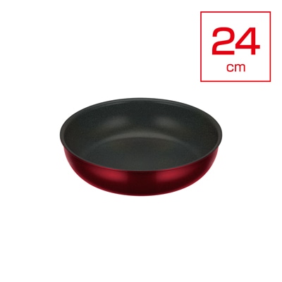 デュラブルシリーズ取っ手のとれるフライパン 24cm KVD-024 ディープレッド(DR)
