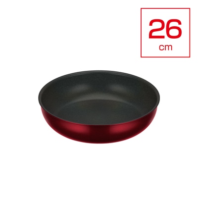 デュラブルシリーズ取っ手のとれるフライパン 26cm KVD-026 ディープレッド(DR)