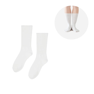 (3/6発売)締め付けないドライソックス クルー丈 25-27cm ホワイト