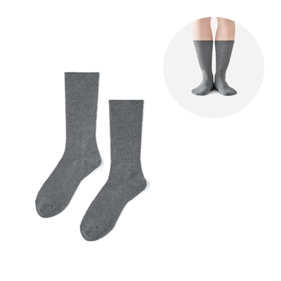 (3/6発売)締め付けないドライソックス クルー丈 25-27cm グレー
