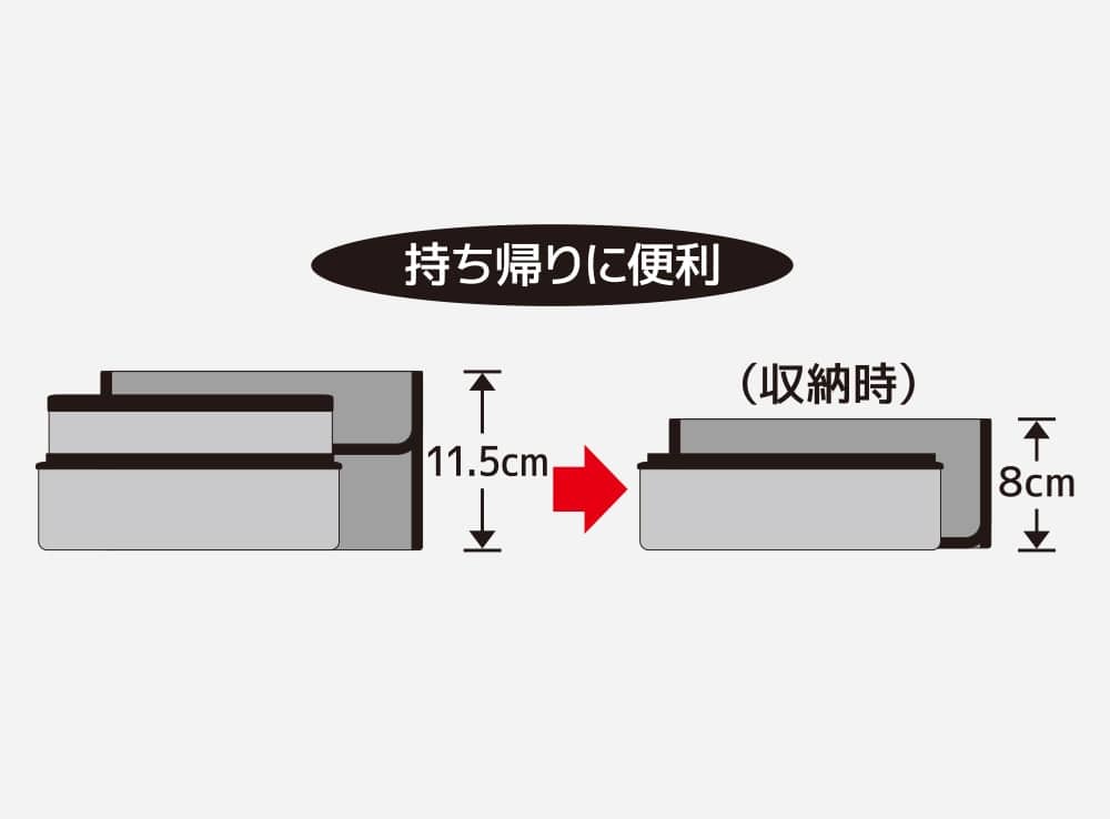 コンパクトに収納可能