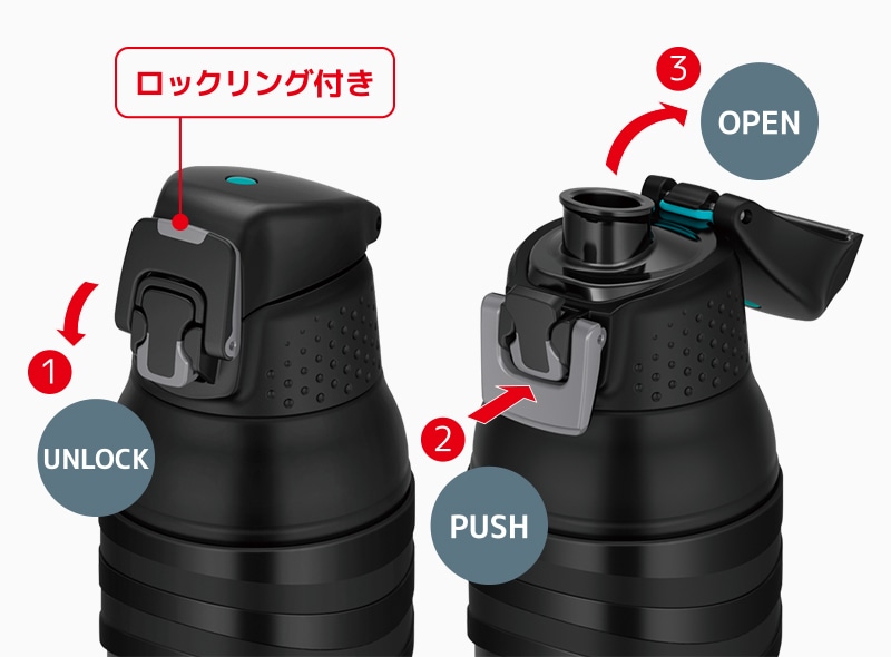 サーモス 水筒 真空断熱スポーツボトル 1L マットブラック 保冷専用 FJC-1001 MTBK qtfRHHnZjE, キッチン、台所用品 -  centralcampo.com.br