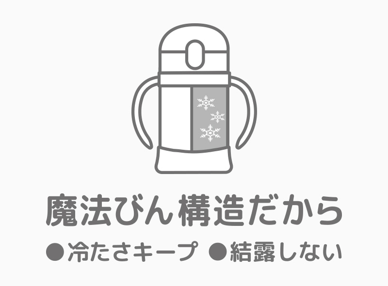 ステンレス製魔法びん構造