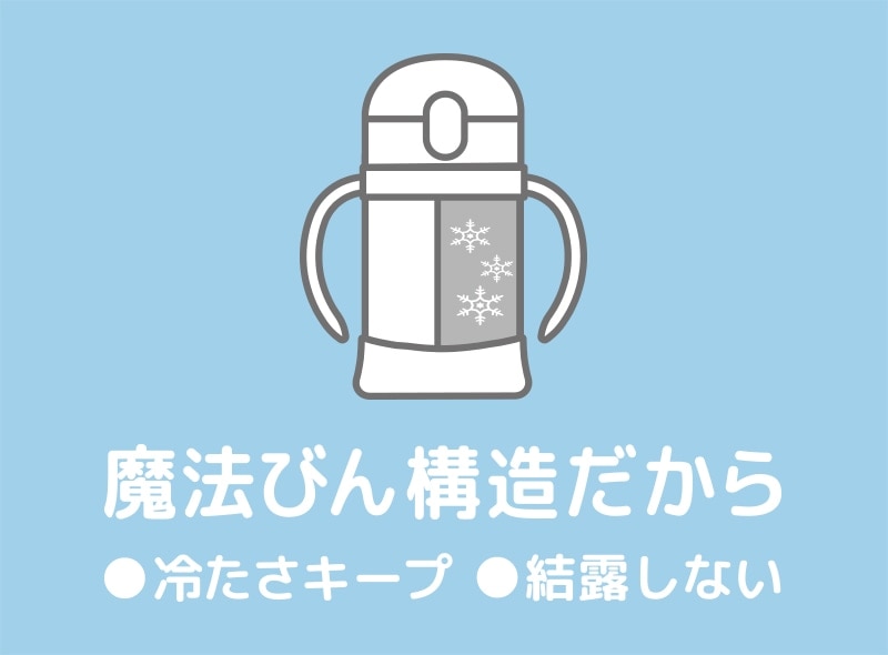 ステンレス製魔法びん構造