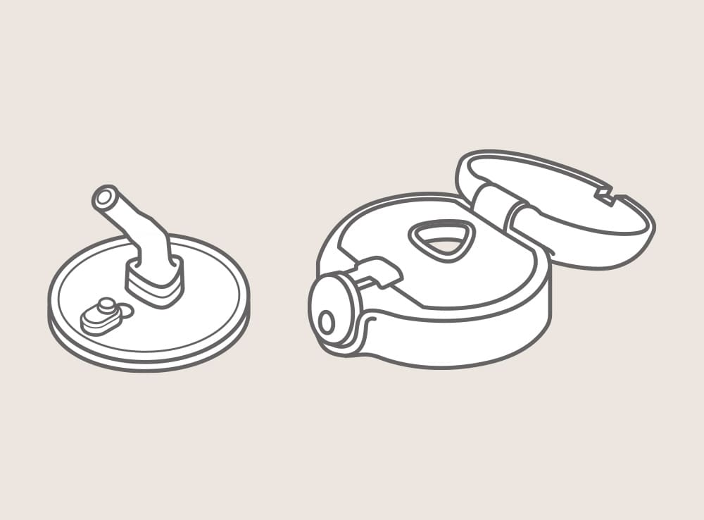 飲み口とパッキンが一体の新構造！