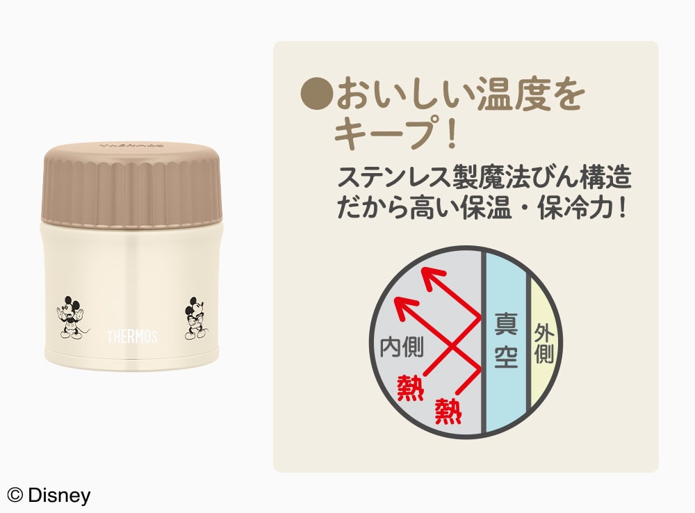 ステンレス製魔法びん構造