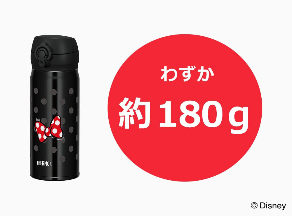 わずか180gの超軽量ボトル