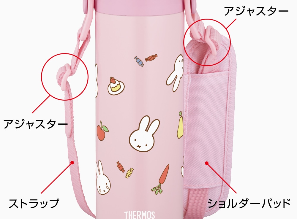 取りはずしできるストラップ付き！(紐の長さを調整するアジャスター2個付き)