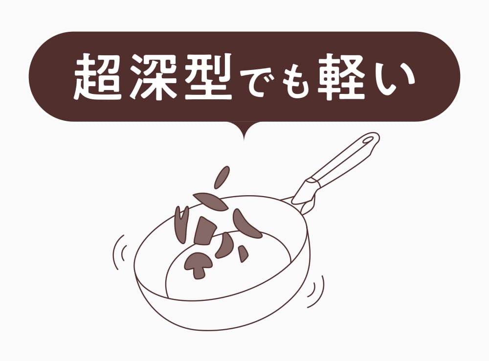 超深型でも軽い