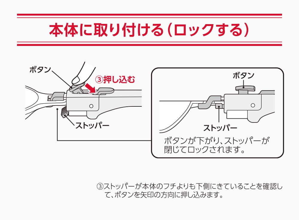 ハンドルの取り付け方法