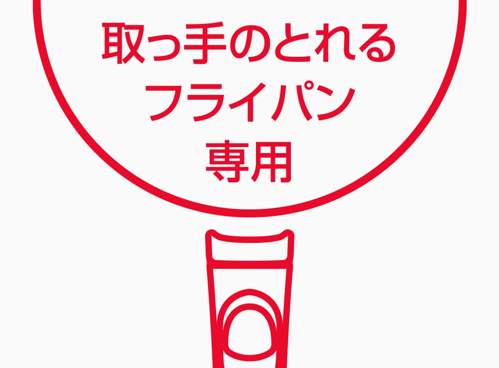 取っ手のとれるフライパン専用