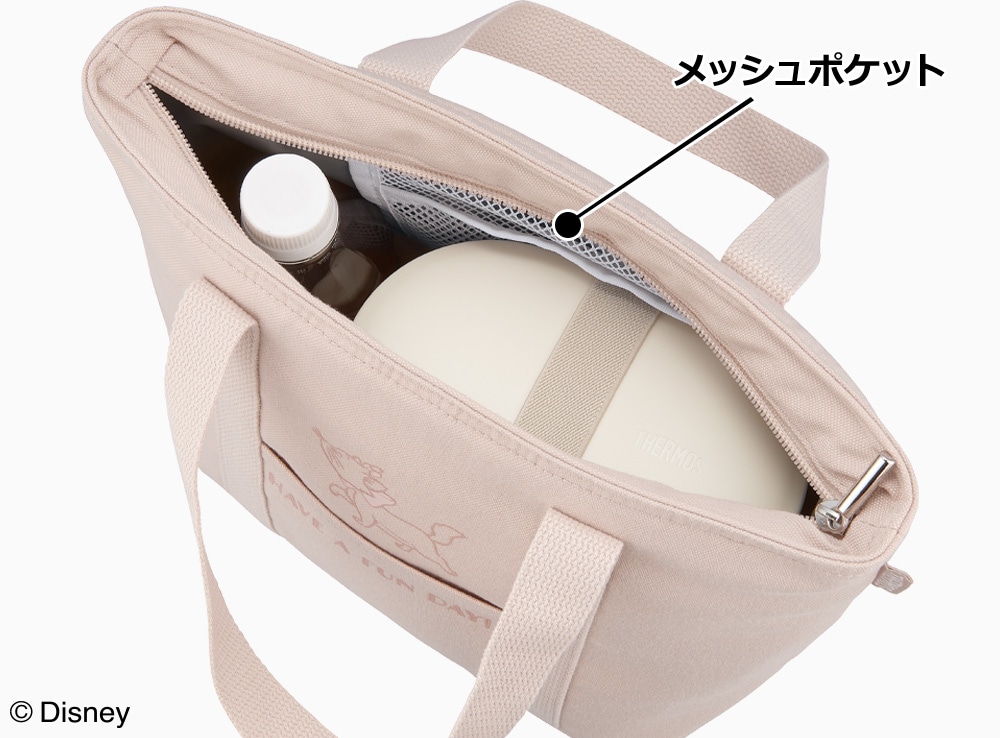 メッシュポケット付き