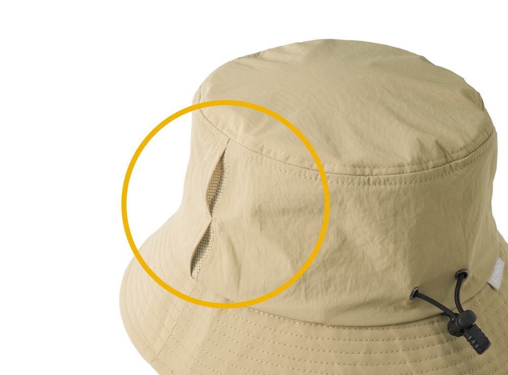 湿気を逃すベンチレーション仕様